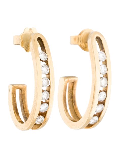 chanel set earrings|14k chanel earrings.